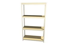 B4836DR47 Boltless Shelving 48"Wx36"Dx7'High with 4 Levels | Western Pacific Boltless Shelves from Steel Shelving USA