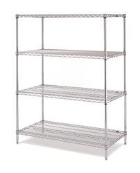 J1872-54C Chrome Wire Shelving Unit 54"High | Olympic Wire Shelving from Steel Shelving USA