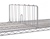 JDD24C 8" High Wire Shelf Divider 24"Deep | Olympic Wire Shelving from Steel Shelving USA