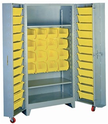 1126 Deep Door Cabinet with Tilt-Bins | Lyon Shelving and Workspace Products from Steel Shelving USA