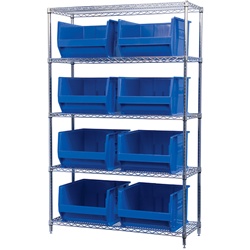 Wire Shelving with Super-Size AkroBins