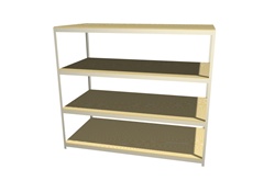 B9636CH47 Boltless Shelving 96"Wx36"Dx7'High with 4 Levels | Western Pacific Boltless Shelves from Steel Shelving USA