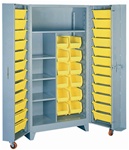 1128 Deep Door Cabinet with Tilt-Bins | Lyon Shelving and Workspace Products from Steel Shelving USA