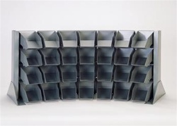 Steel Assembly Bin Rack w/ 4 Rows