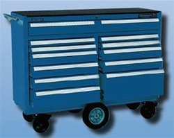 Model 5301 12 Drawer Maintenance Cart | Kennedy Cabinets and Drawers from Steel Shelving USA