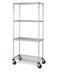 J1860-63CM Chrome Wire Shelving Cart 69"High | Olympic Wire Shelving from Steel Shelving USA