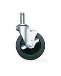Swivel Caster with Brake - Resillient Rubber